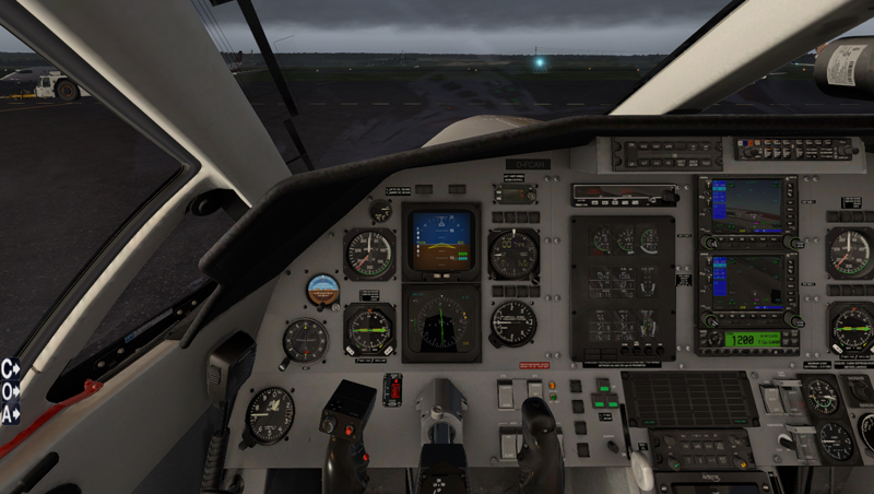 X-Plane Pilatus PC-12 changer de cap, commande clavier